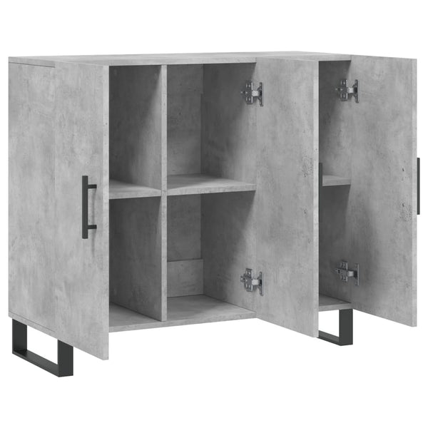 Betongraue Kommode Jakov 90x34x80cm (Holz)