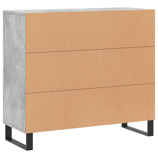 Betongraue Kommode Jakov 90x34x80cm (Holz)