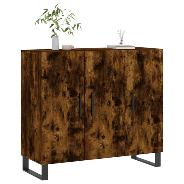 Highboard Jakov Eiche Rauch 90x34x80cm (Holz)