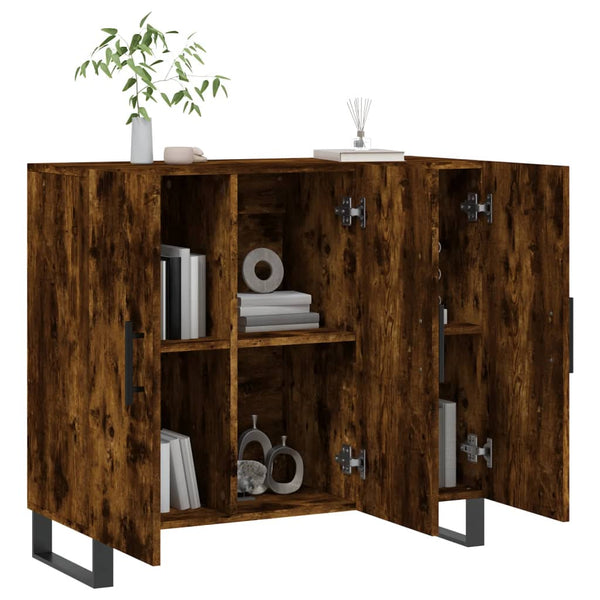 Highboard Jakov Eiche Rauch 90x34x80cm (Holz)