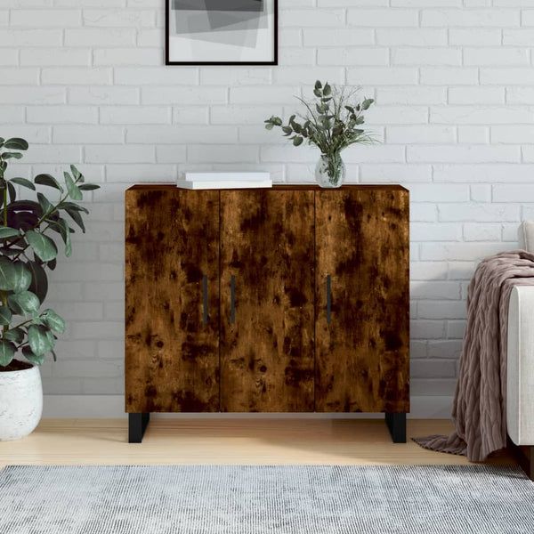 Highboard Jakov Eiche Rauch 90x34x80cm (Holz)