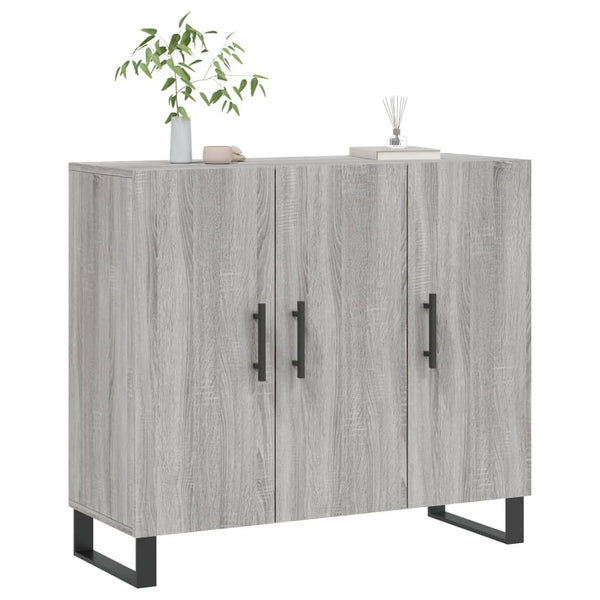 Graues Sideboard Jakov 90x34x80cm (Holz)