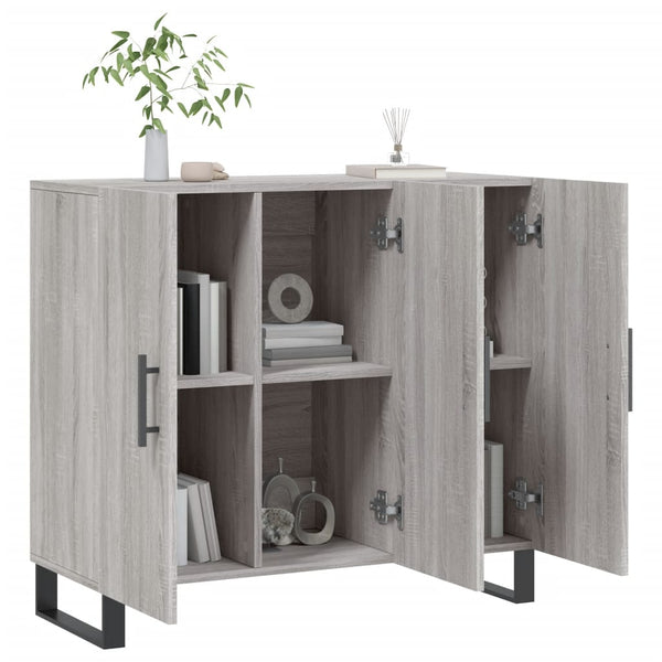 Graues Sideboard Jakov 90x34x80cm (Holz)