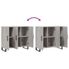 Graues Sideboard Jakov 90x34x80cm (Holz)
