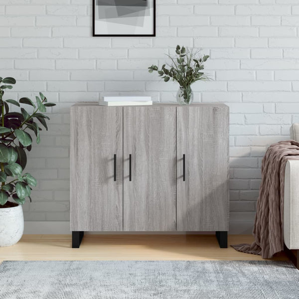 Graues Sideboard Jakov 90x34x80cm (Holz)
