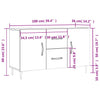 Weiße Kommode Manasie 100x36x60cm (Holz)