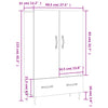 Harmaa kaappi Csibi 69,5x31x115cm (puinen)