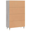 Harmaa kaappi Csibi 69,5x31x115cm (puinen)