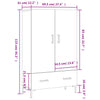 Grauer Schrank Shebli 69,5x31x115cm (Holz)