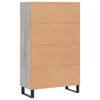 Grauer Schrank Milos 69,5x31x115cm (Holz)