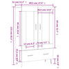 Grauer Schrank Delcel 69,5x31x115cm (Holz)