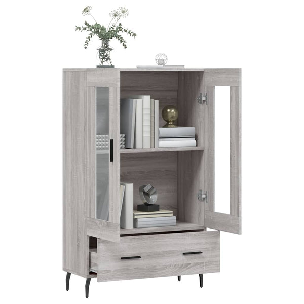 Grauer Schrank Delcel 69,5x31x115cm (Holz)