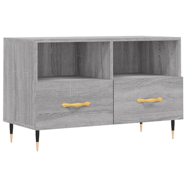 Graues TV-Möbel Zozonte 80x36x50cm (Holz)
