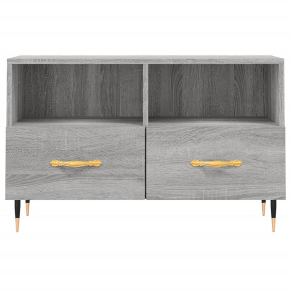 Graues TV-Möbel Zozonte 80x36x50cm (Holz)