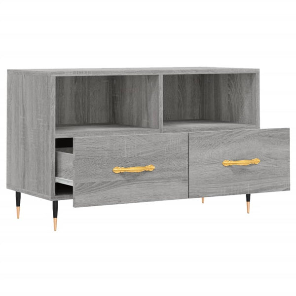 Graues TV-Möbel Zozonte 80x36x50cm (Holz)