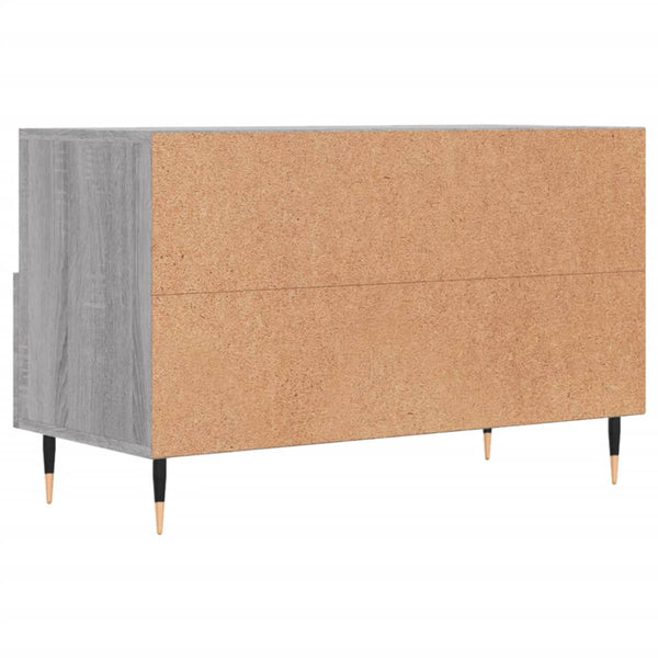 Graues TV-Möbel Zozonte 80x36x50cm (Holz)