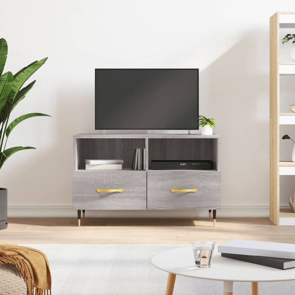 Graues TV-Möbel Zozonte 80x36x50cm (Holz)