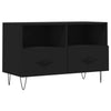 Schwarzes TV-Möbel Tihenea 80x36x50cm (Holz)
