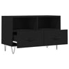 Schwarzes TV-Möbel Tihenea 80x36x50cm (Holz)