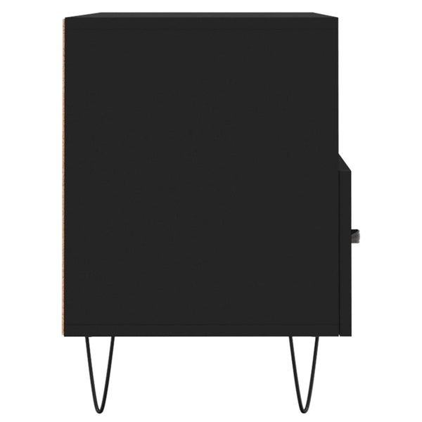 Schwarzes TV-Möbel Tihenea 80x36x50cm (Holz)