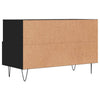 Schwarzes TV-Möbel Tihenea 80x36x50cm (Holz)
