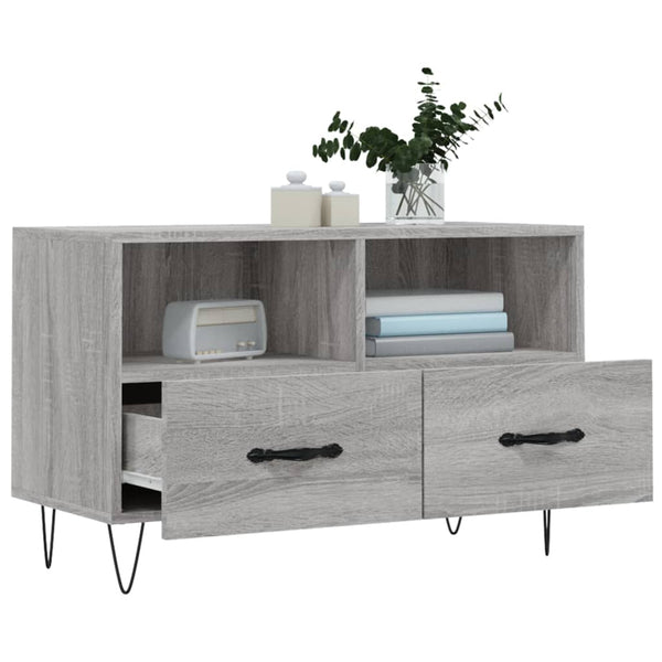 Graues TV-Möbel Tihenea 80x36x50cm (Holz)