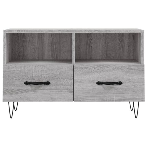 Graues TV-Möbel Tihenea 80x36x50cm (Holz)