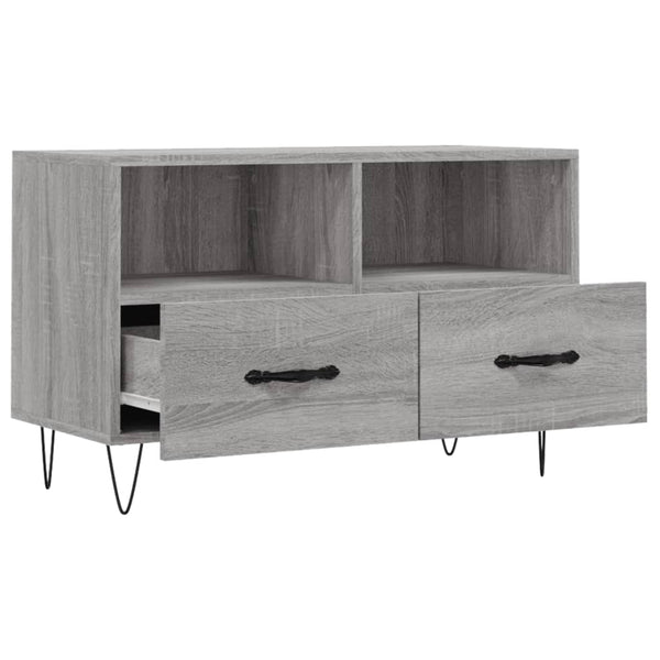 Graues TV-Möbel Tihenea 80x36x50cm (Holz)