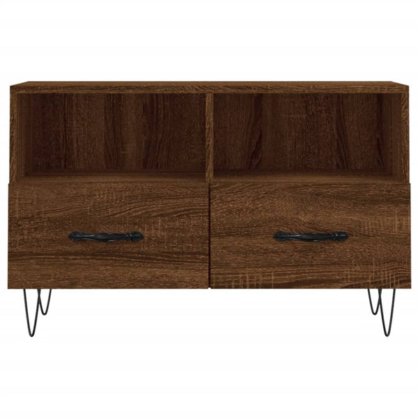 TV-Möbel aus brauner Eiche Tihenea 80x36x50cm (Holz)