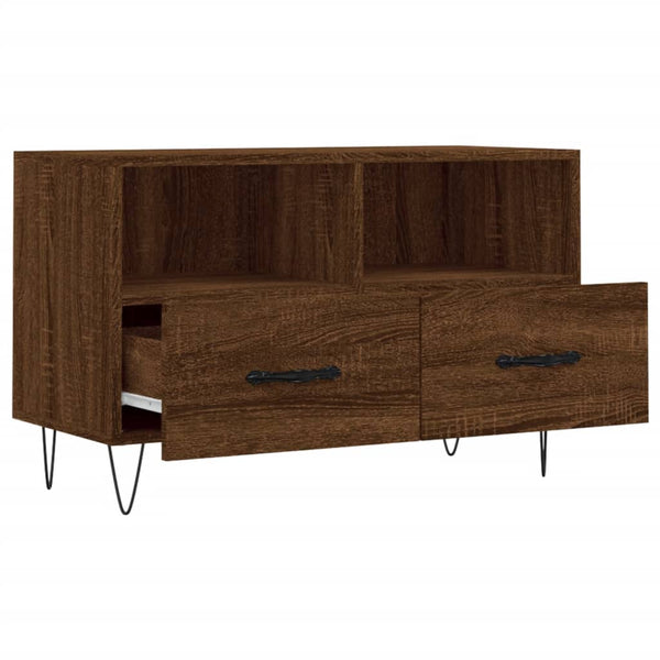 TV-Möbel aus brauner Eiche Tihenea 80x36x50cm (Holz)