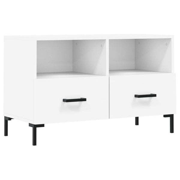 Weißes TV-Lowboard Ivascu 80x36x50cm (Holz)