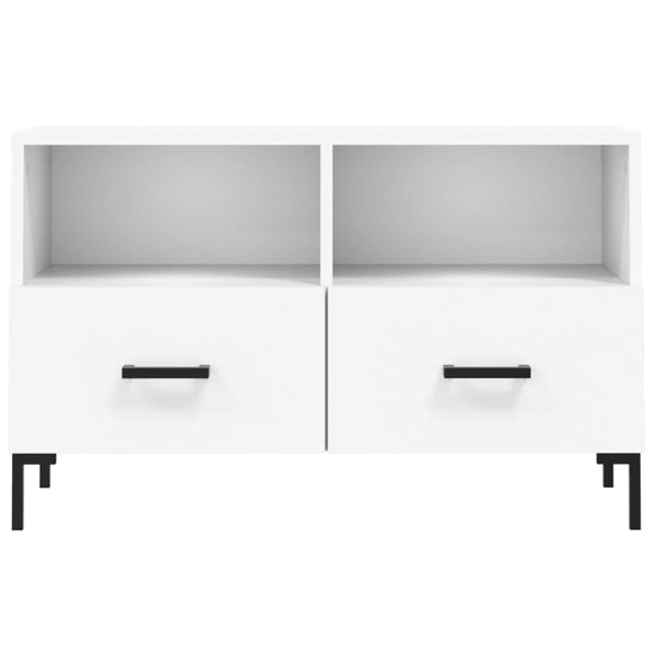 Weißes TV-Lowboard Ivascu 80x36x50cm (Holz)