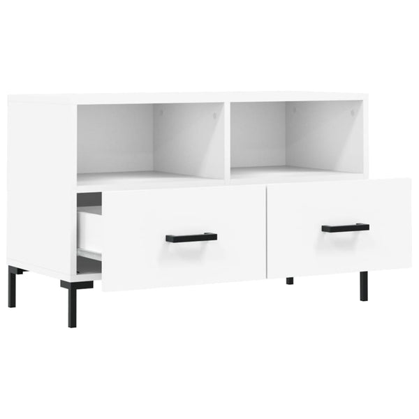 Weißes TV-Lowboard Ivascu 80x36x50cm (Holz)