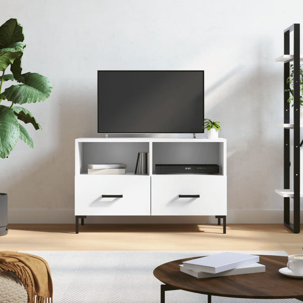 Weißes TV-Lowboard Ivascu 80x36x50cm (Holz)