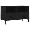 Schwarzes TV-Möbel Ivascu 80x36x50cm (Holz)