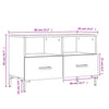 Schwarzes TV-Möbel Ivascu 80x36x50cm (Holz)