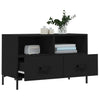 Schwarzes TV-Möbel Ivascu 80x36x50cm (Holz)