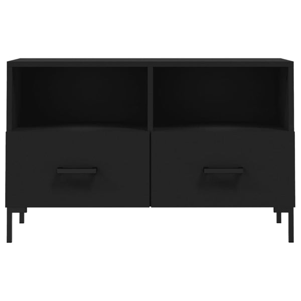 Schwarzes TV-Möbel Ivascu 80x36x50cm (Holz)