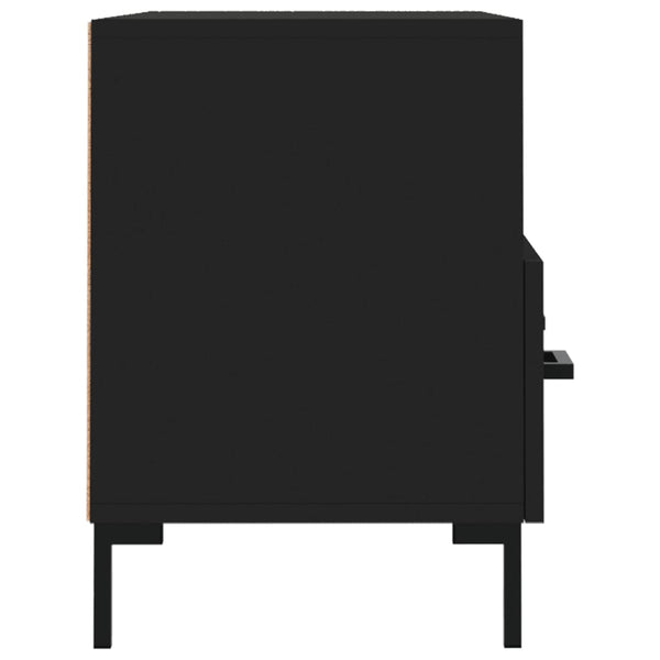 Schwarzes TV-Möbel Ivascu 80x36x50cm (Holz)