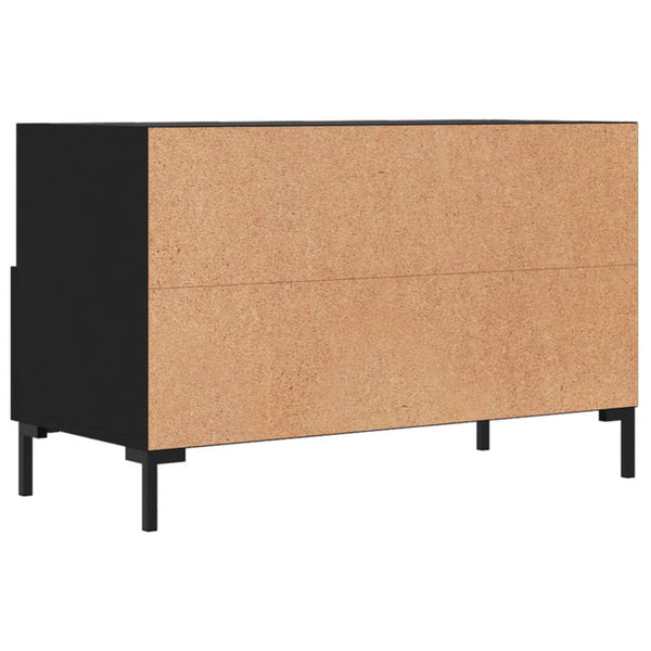 Schwarzes TV-Möbel Ivascu 80x36x50cm (Holz)