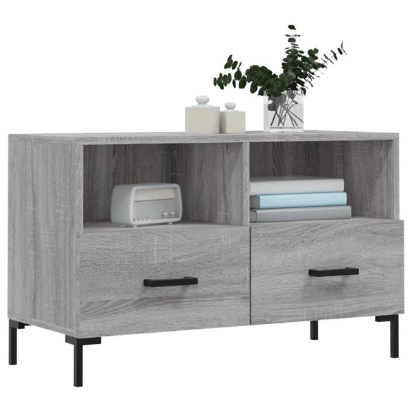 Graues TV-Möbel Ivascu 80x36x50cm (Holz)