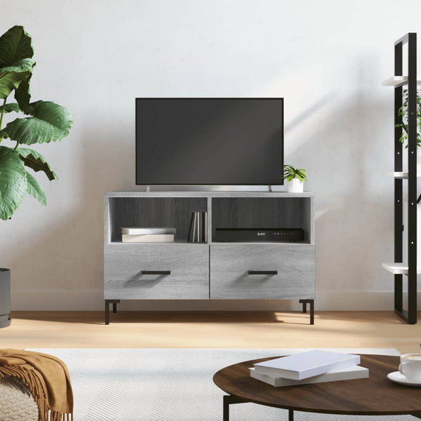 Graues TV-Möbel Ivascu 80x36x50cm (Holz)