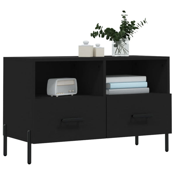 Schwarzer TV-Schrank Drdp 80x36x50cm (Holz)