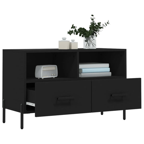 Schwarzer TV-Schrank Drdp 80x36x50cm (Holz)