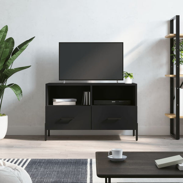 Schwarzer TV-Schrank Drdp 80x36x50cm (Holz)