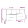 Graues TV-Möbel Drdp 80x36x50cm (Holz)
