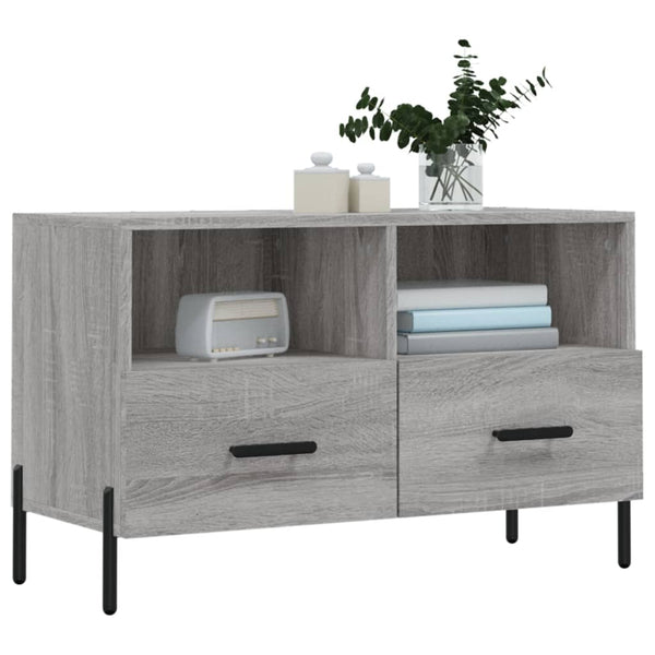 Graues TV-Möbel Drdp 80x36x50cm (Holz)