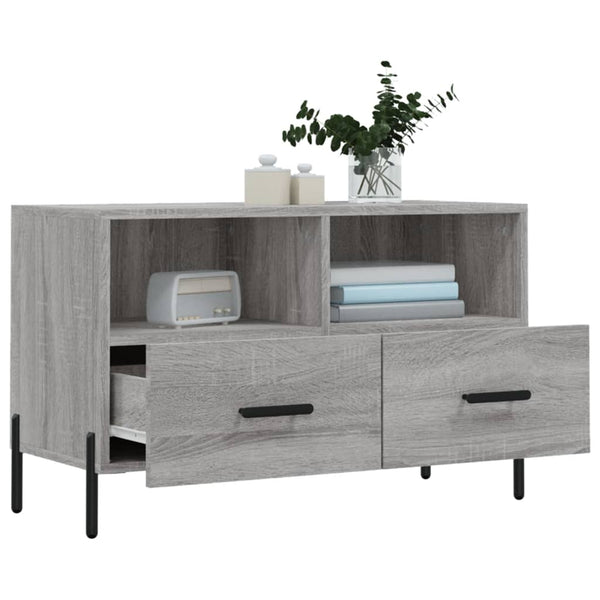 Graues TV-Möbel Drdp 80x36x50cm (Holz)