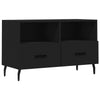 Schwarzes TV-Möbel Hergane 80x36x50cm (Holz)