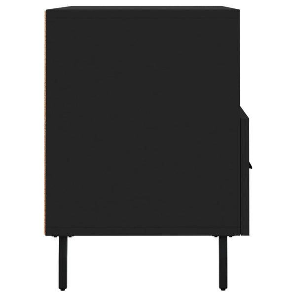Schwarzes TV-Möbel Hergane 80x36x50cm (Holz)